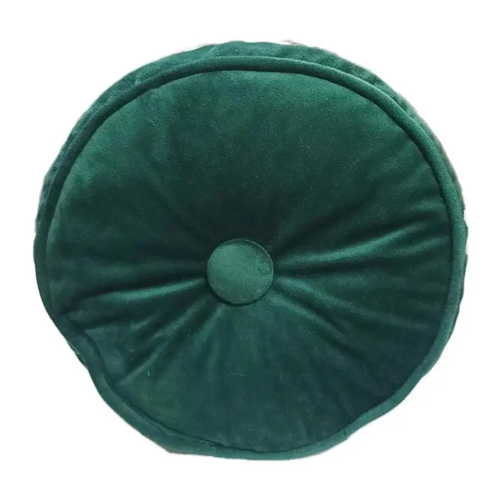 Christmas Winter Bolster Pillow Green Velvety W/Snow Flakes 24
